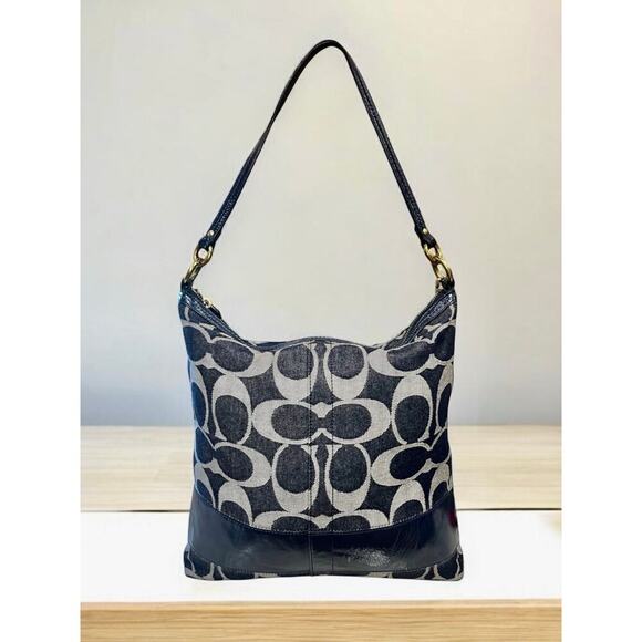 Y2K Coach 12549 Legacy Signature Denim Hobo Bag & 41718 Wristlet - Picture 3 of 16